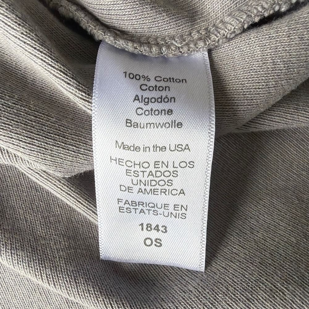 Michael Stars Womens Grey Long Sleeve Crew Neck Cotton Tee OS Made in USA - Picture 4 of 8